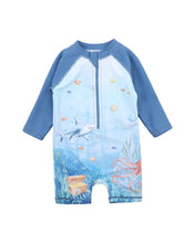 Load image into Gallery viewer, Flinn Ocean Scene Swim Sunsuit