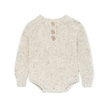 Load image into Gallery viewer, Natural Fleck Knit Romper