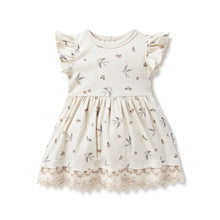 Load image into Gallery viewer, Swallow Lace Ruffle Dress