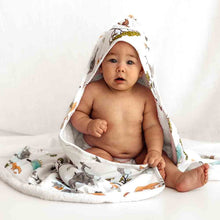Load image into Gallery viewer, Organic Hooded Baby Towel - Safari