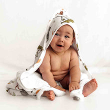 Load image into Gallery viewer, Organic Hooded Baby Towel - Safari