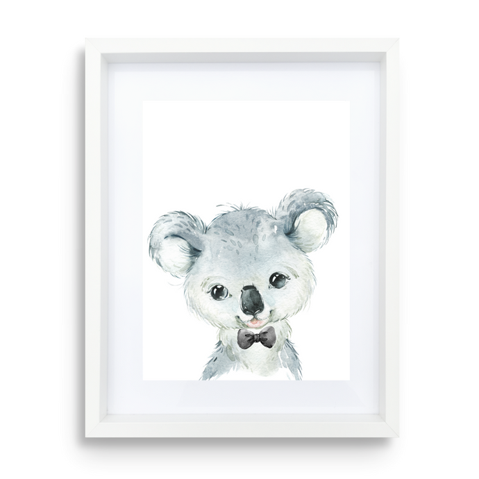 A4 Wall Art - Koala (Bow Tie)