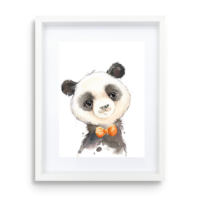 A4 Wall Art - Panda (Bow Tie)