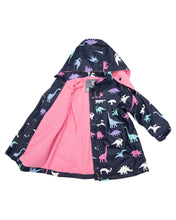 Load image into Gallery viewer, Pink Dino Colour Changing Raincoat