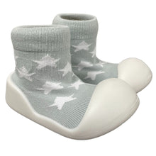 Load image into Gallery viewer, Rubber Soled Socks - Grey Star