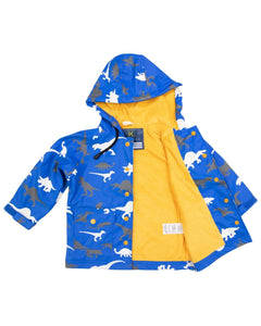 Blue Dino Colour Changing Raincoat
