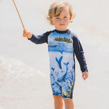 Load image into Gallery viewer, Whale LS Sunsuit