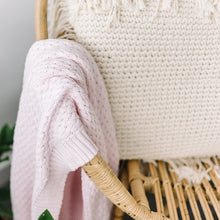 Load image into Gallery viewer, Diamond Knit Baby Blanket - Blush Pink