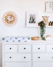 Load image into Gallery viewer, Fitted Bassinet Sheet & Change Mat Cover - Cloud Chaser