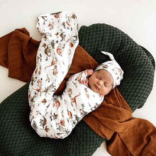 Load image into Gallery viewer, Jersey Wrap & Beanie Set - Dino