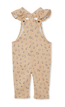 Load image into Gallery viewer, Floral Denim Frill Overall