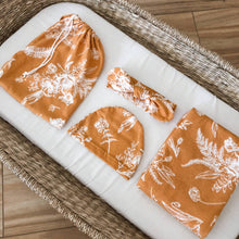 Load image into Gallery viewer, Organic Jersey Swaddle - Golden Floral