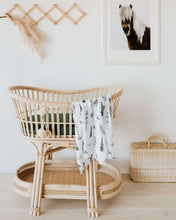 Load image into Gallery viewer, Fitted Bassinet & Change Mat Cover - Olive Green