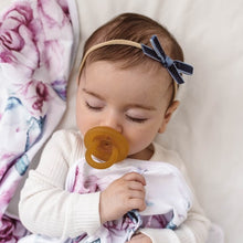 Load image into Gallery viewer, Velvet Petite Bow Headband - Moonlight Blue