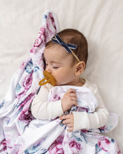 Load image into Gallery viewer, Velvet Petite Bow Headband - Moonlight Blue