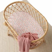 Load image into Gallery viewer, Fitted Bassinet & Change Pad Cover - Spring Floral