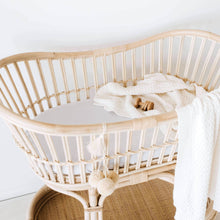 Load image into Gallery viewer, Fitted Bassinet & Change Mat Cover - Stone