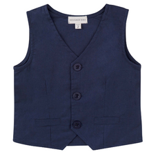 Load image into Gallery viewer, Toby Linen Vest - Navy