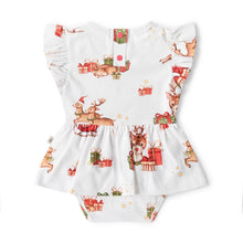 Load image into Gallery viewer, Reindeer Short Sleeve Bodysuit with Frill