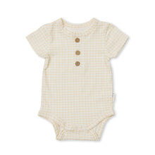 Load image into Gallery viewer, Beige Gingham Bodysuit