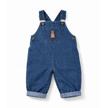 Load image into Gallery viewer, Noah Bear Denim Overalls