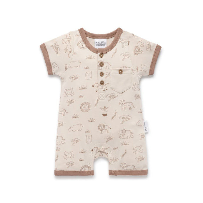 Safari Henley Romper