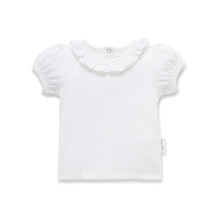 Load image into Gallery viewer, White Ruffle Puff Top