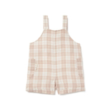 Load image into Gallery viewer, Taupe Gingham Overalls