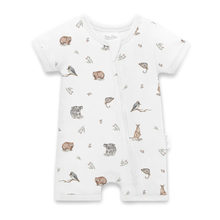 Load image into Gallery viewer, Native Animals SS Zip Romper