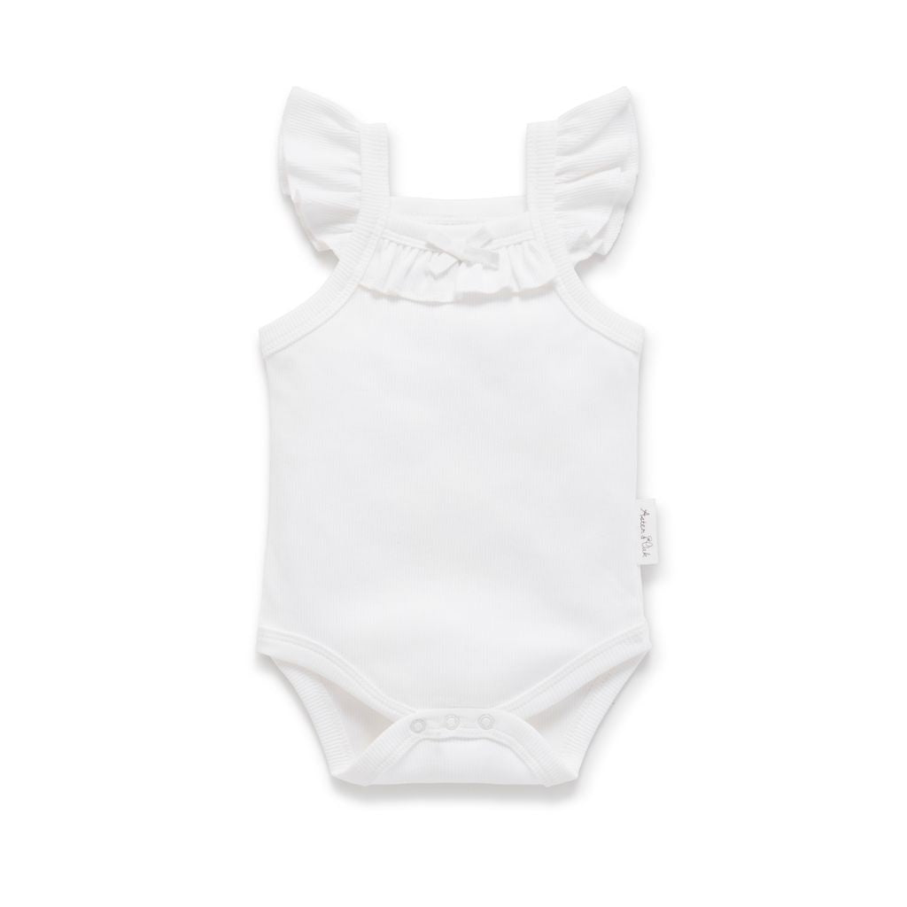 White Rib Singlet Onesie