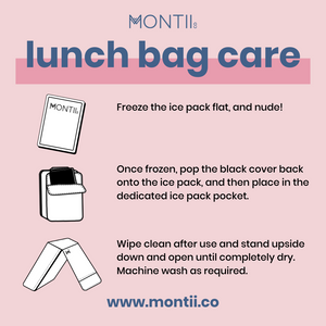 MontiiCo Large Insulated Lunch Bag - Petals