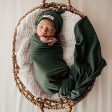 Load image into Gallery viewer, Jersey Wrap &amp; Beanie Set - Olive