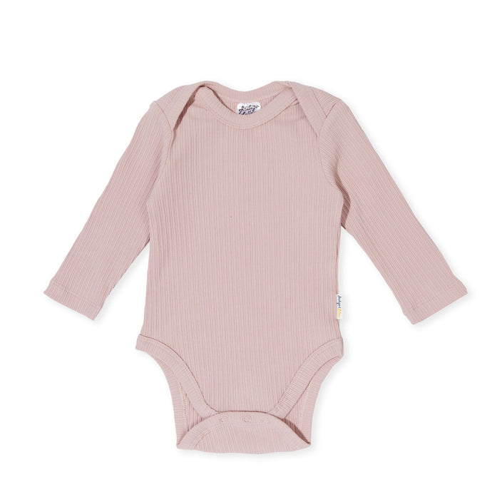 Jesse L/S Onesie - Ribbed Dusty Pink
