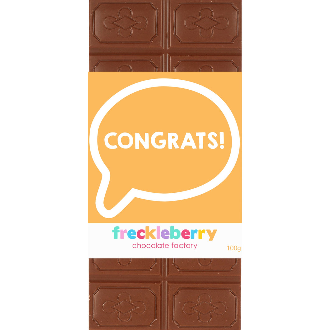 Congrats Chocolate Block - Milk Chocolate