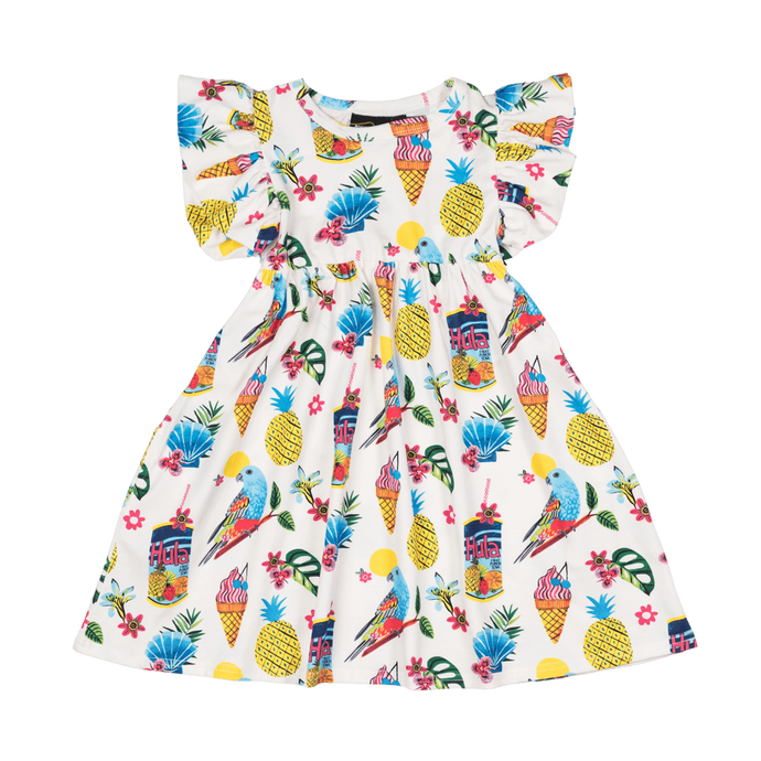 Tropicana Dress - Shoulder Frills