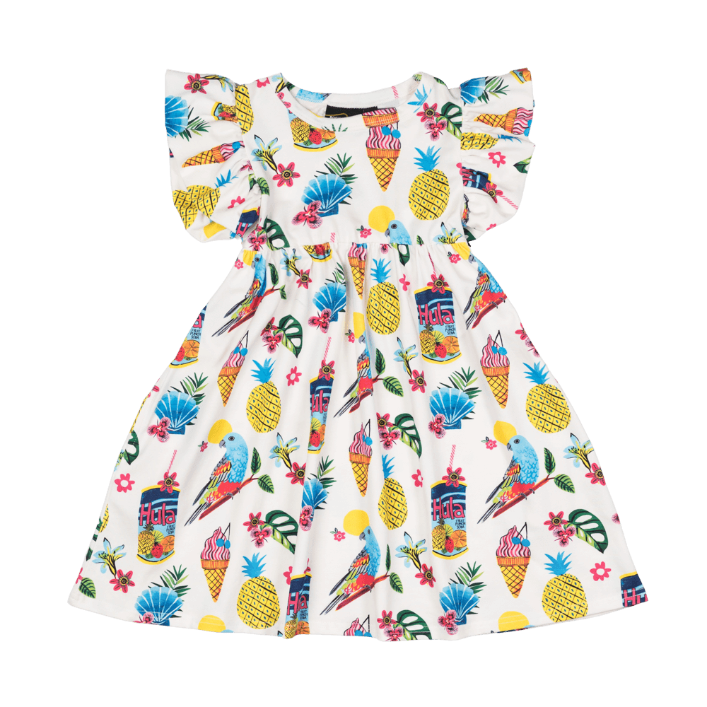 Tropicana Dress - Shoulder Frills