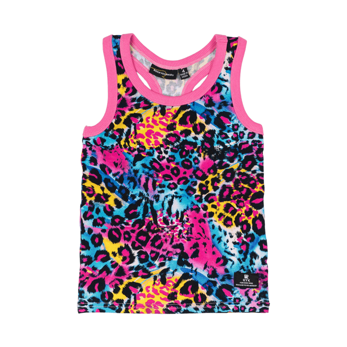 Blue Miami Leopard Singlet