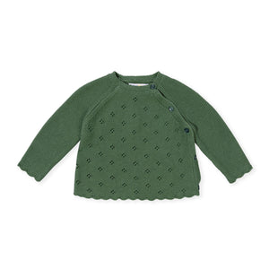 London Knit Cardigan - Olive Green