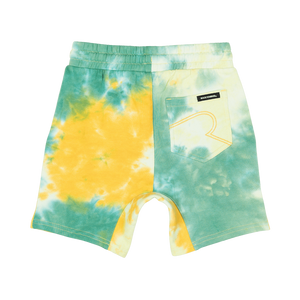 Green Tie Dye Shorts