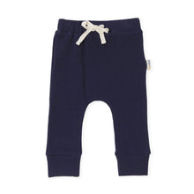 Load image into Gallery viewer, Bailey Drop Track Pants - Ribbed Navy Blue