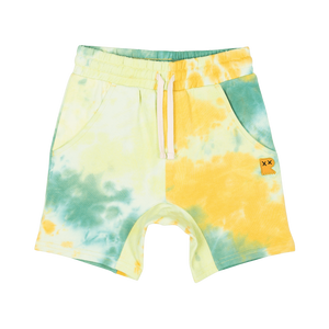 Green Tie Dye Shorts