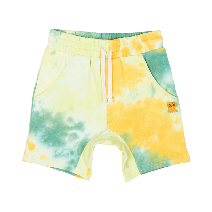 Green Tie Dye Shorts