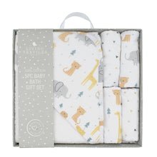 Load image into Gallery viewer, 5 Piece Muslin Bath Gift Set - Animal Parade