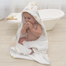 Load image into Gallery viewer, Muslin Hooded Towel - Animal Parade