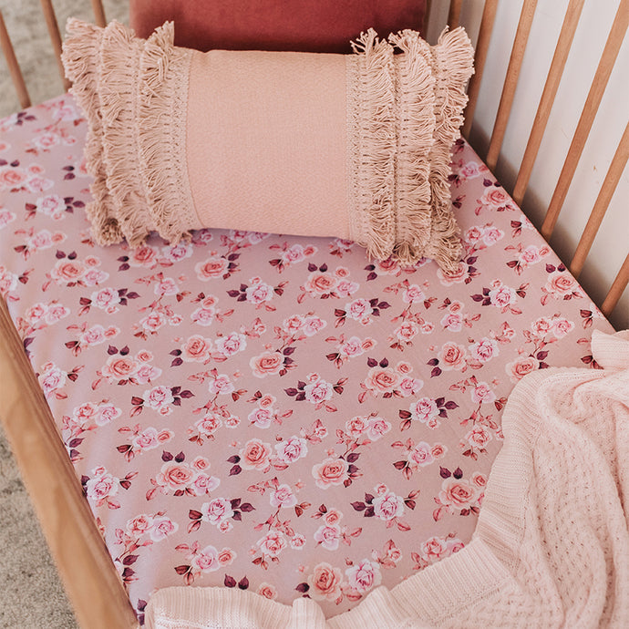 Fitted Cot Sheet - Blossom