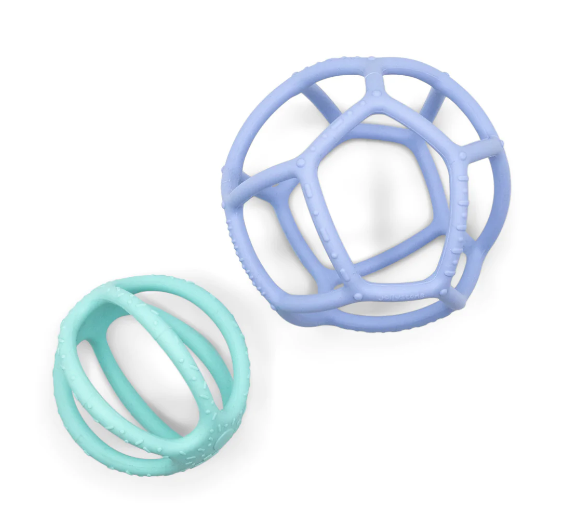 2 Pack Sensory & Fidget Ball - Soft Blue/Mint