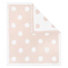 Load image into Gallery viewer, Chenille Pram Blanket - Blush/Dots