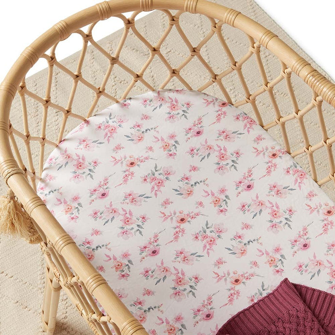 Fitted Bassinet & Change Pad Cover - Camille