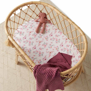 Fitted Bassinet & Change Pad Cover - Camille