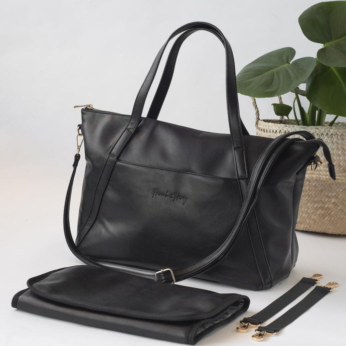 Catherine Carryall Tote/Nappy Bag - Black